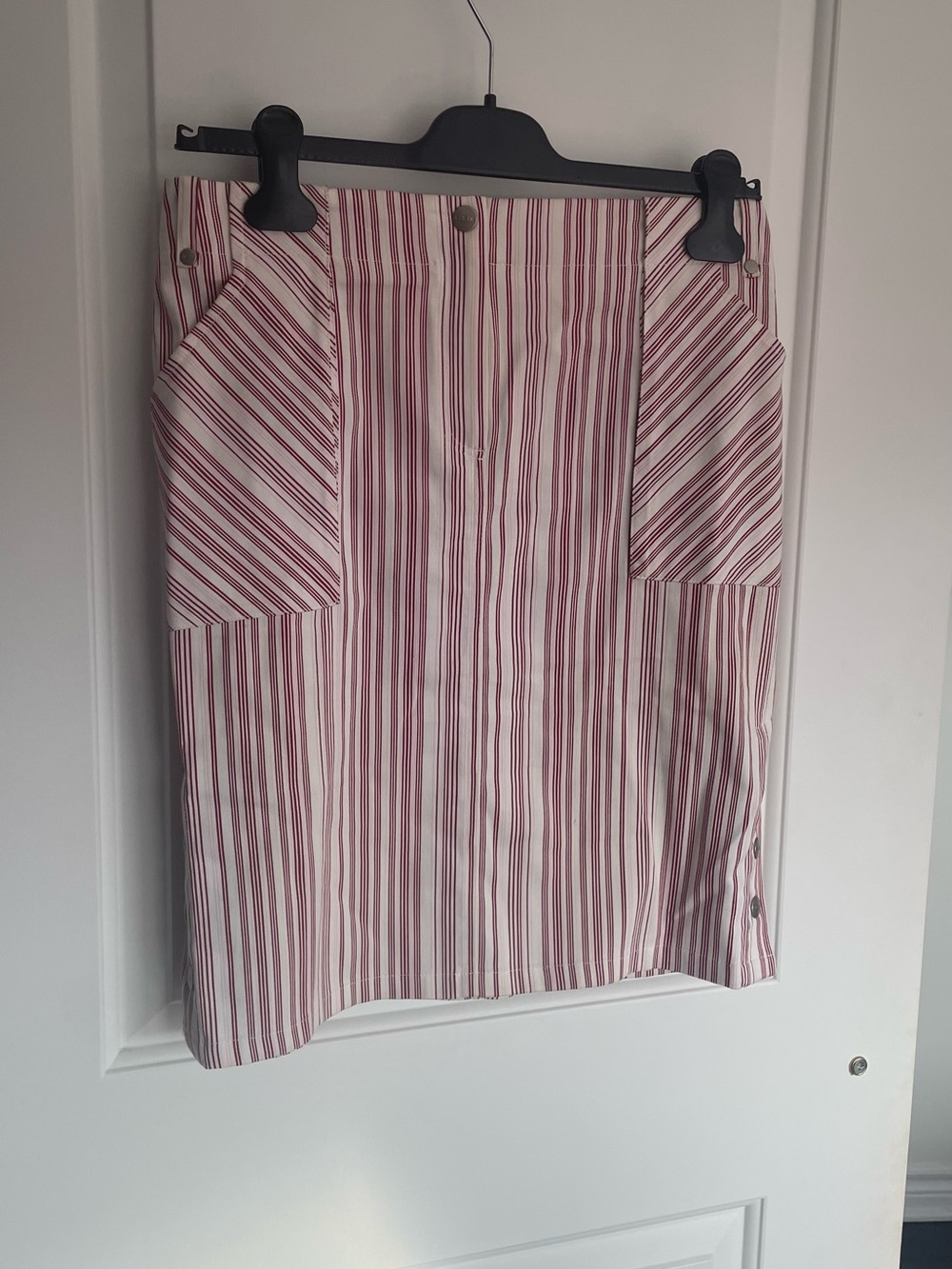 MEXX Red & White Striped Mini Skirt
